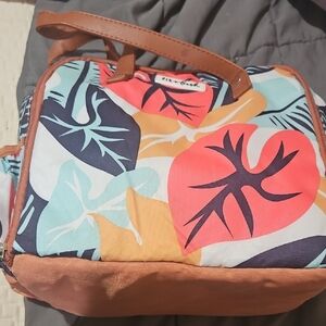 Rip Curl Red and Blue Cosmetic Bag Vibrant Design Lunch Bag